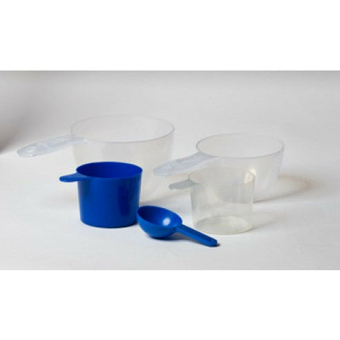 Plastic Scoops - Clear & blue